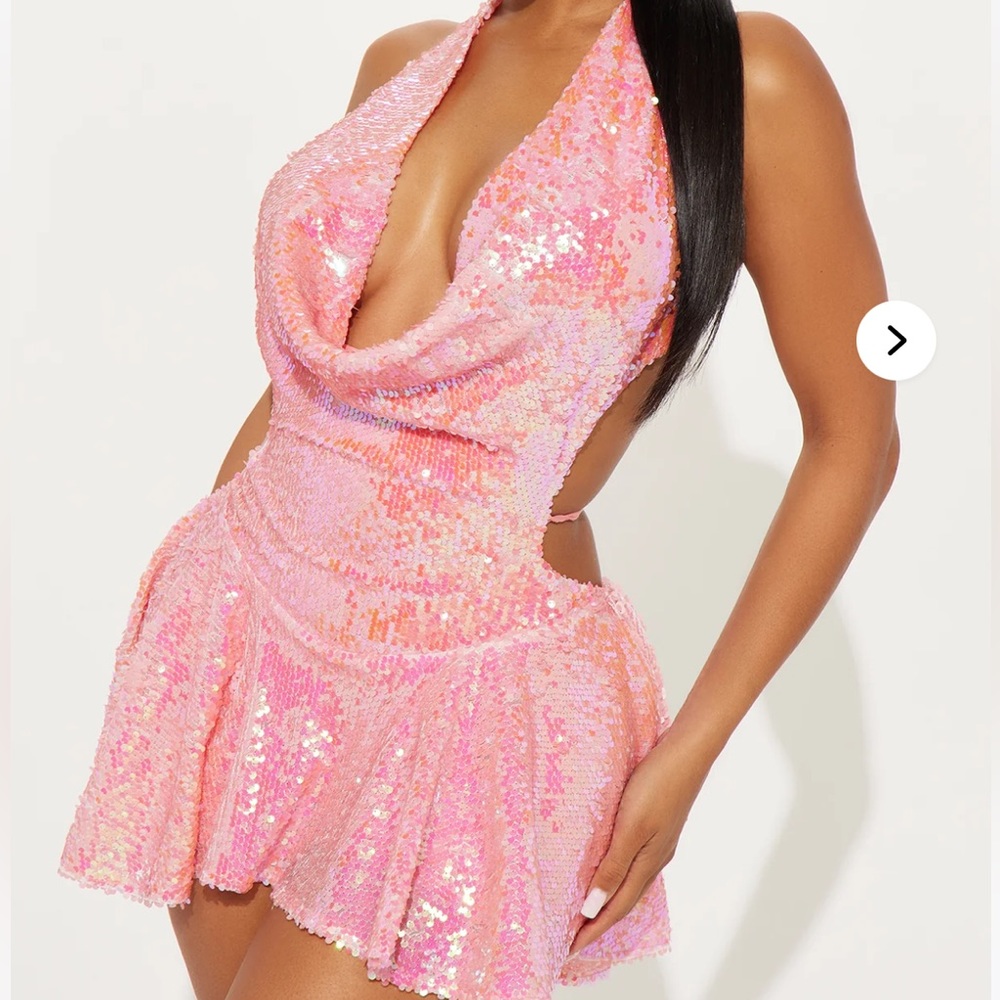SOLD OUT - Fashion Nova Disco Doll Sequin Micro Mini Dress